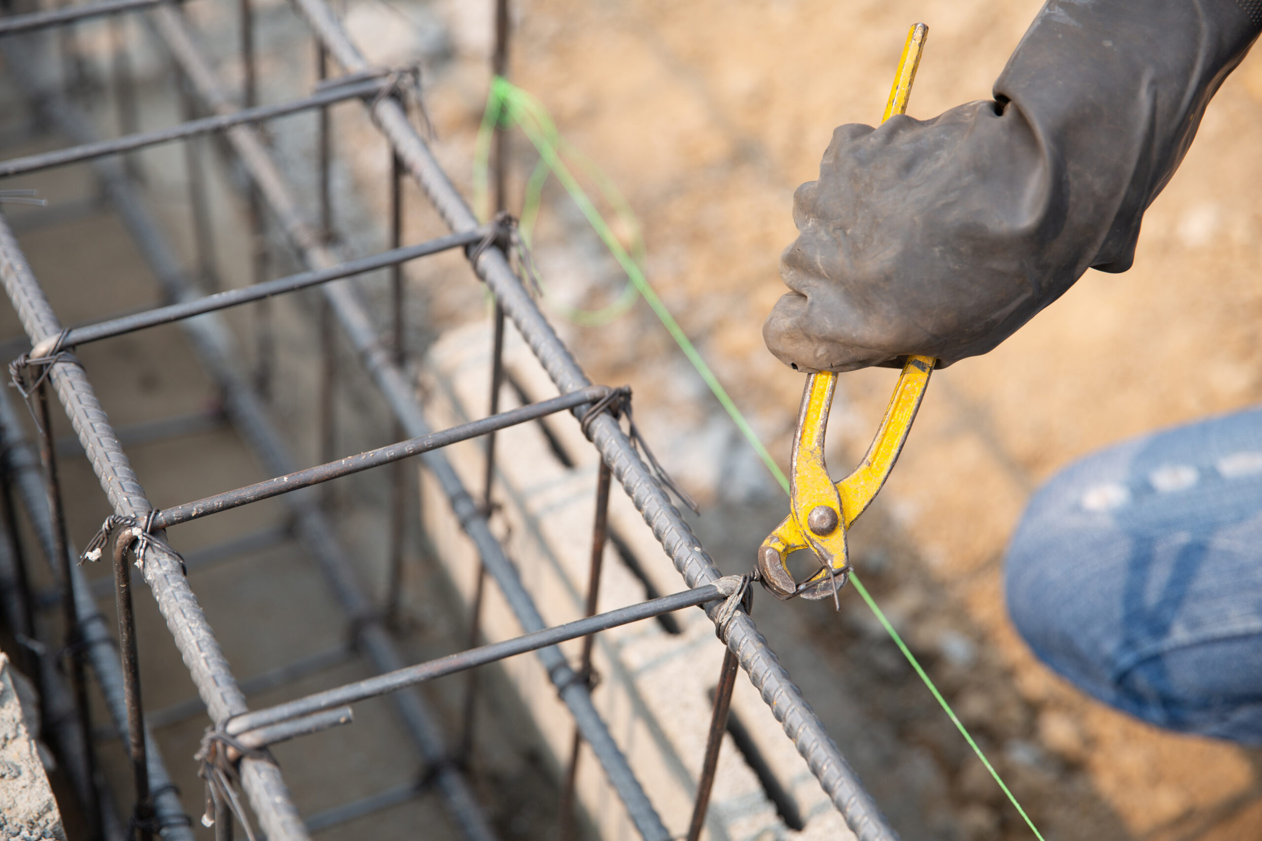 steel bar on site of construction Steel Work Skegness